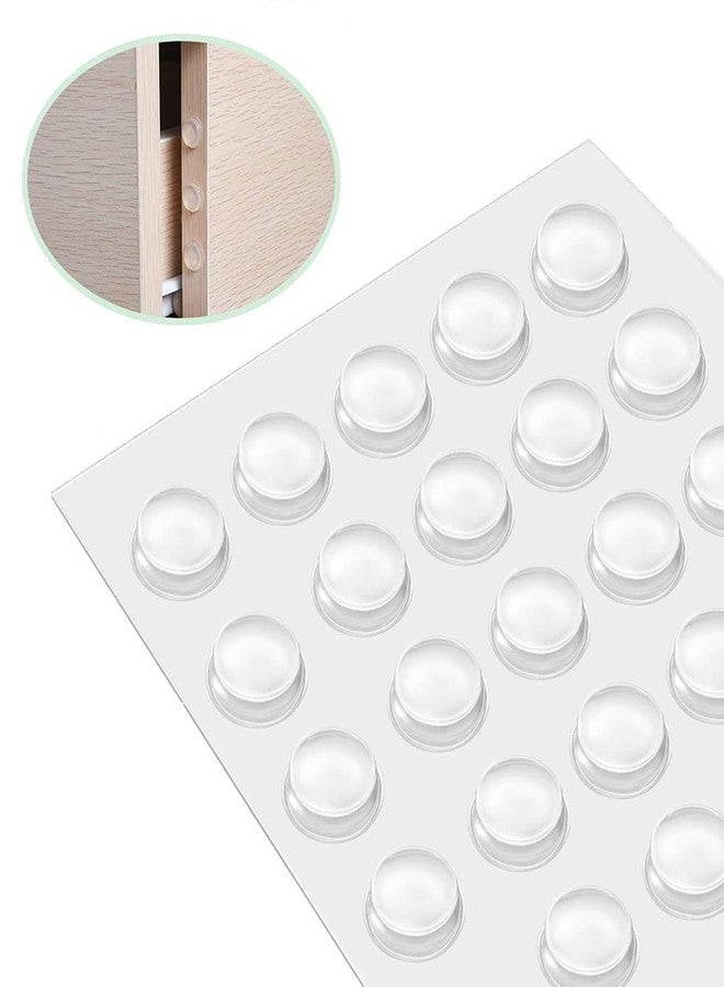 Fapiwen Cabinet Pads, 100Pcs Cabinet Bumpers Clear Cabinet Bumpers Soft Close Cabinet Clear Bumper Dots Rubber Cupboard Door Bumpers Used In Furniture Dampening Noise (8 * 3Mm) - Image 1